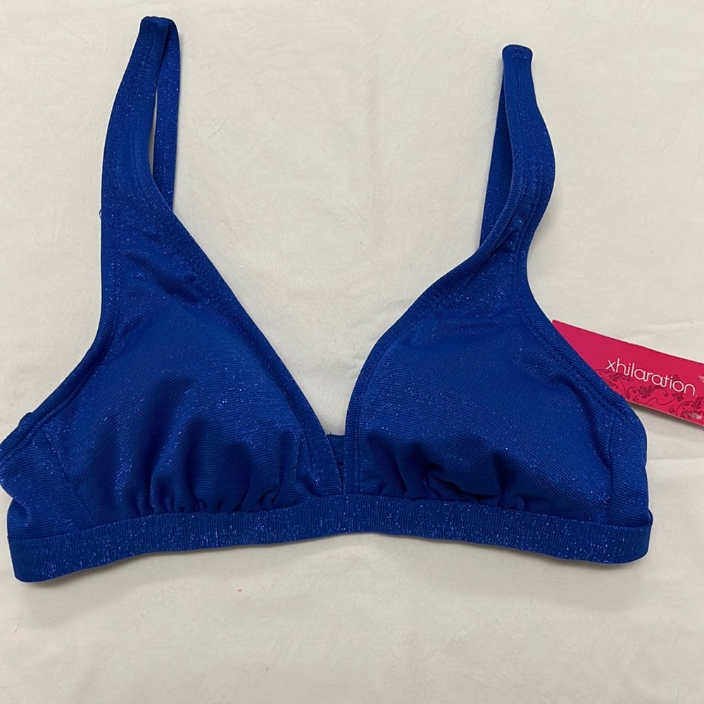 Blue Bikini Swim Top